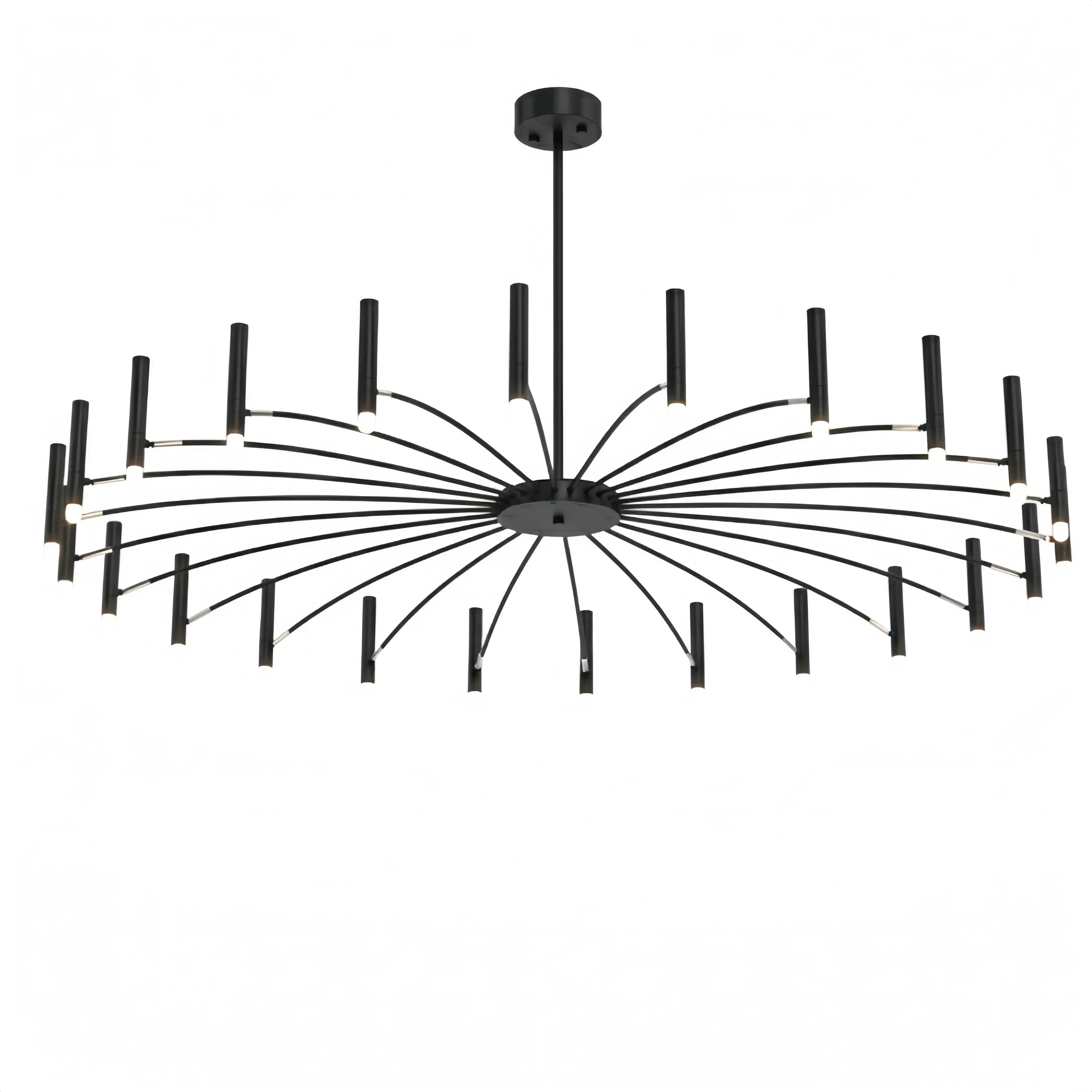 Contemporary Candle Chandelier with Adjustable